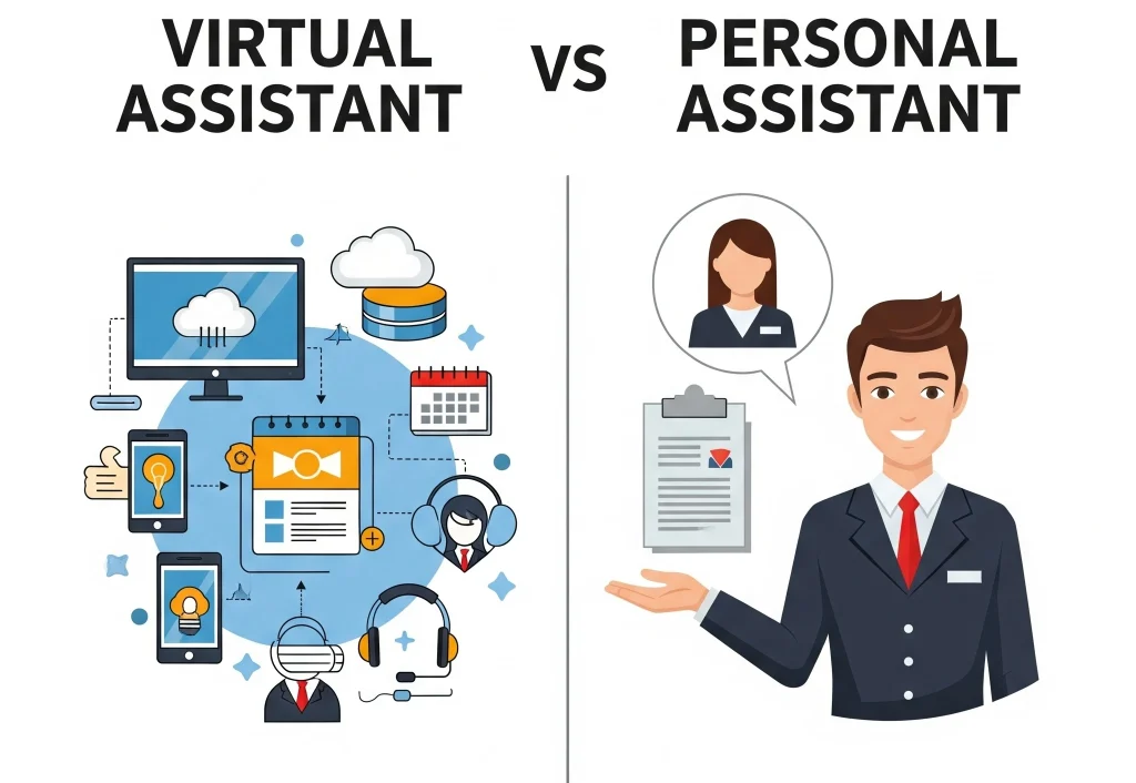 Virtual Assistant vs. Personal Assistant