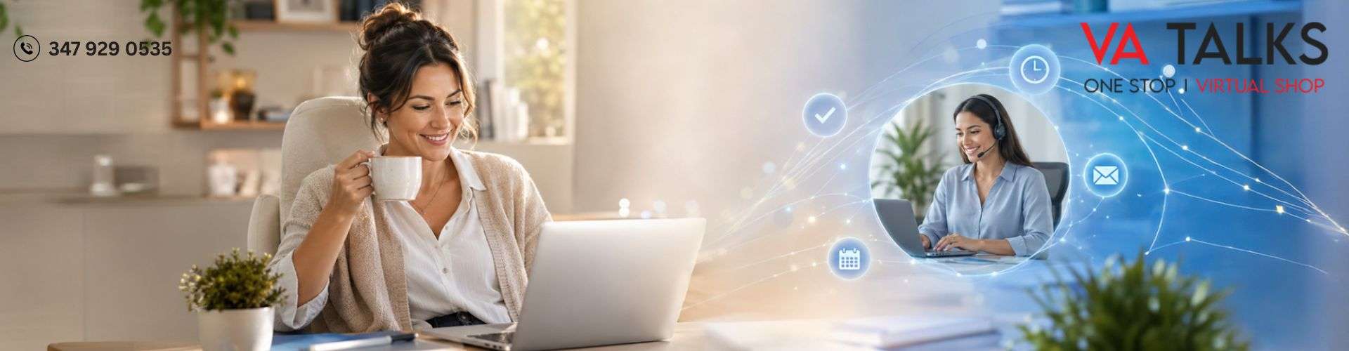 Online Personal Assistant Services in USA – VA Talks Case Study Small business owner relieved after delegating tasks to a virtual assistant from VA Talks